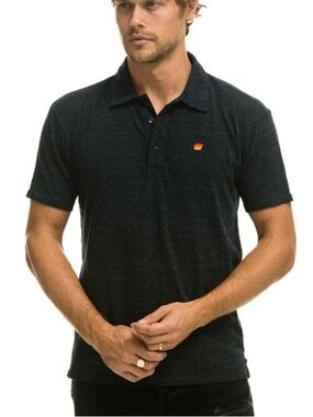 Aviator Nation Polo Charcoal XS NWT